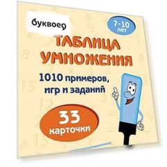 Таблица умножения. Набор карточек