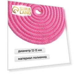 Скакалка гимнастическая утяжелённая Grace Dance, с люрексом, 2,5 м, 150 г, цвет неоновый розовый/серебристый