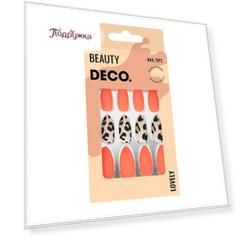 Набор накладных ногтей DECO. LOVELY leo 24 шт + клеевые стикеры 24 шт
