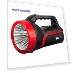 Аккумуляторный фонарь JAZZWAY Accu6-L3W, черный  / красный,  3Вт [5014879]