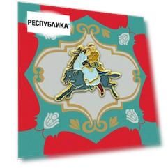 Значок металлический Heart Of Moscow Иван Царевич на сером волке