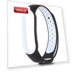 Aксессуар Ремешок Red Line для Xiaomi Mi Band 6 Silicone Black-White УТ000025168