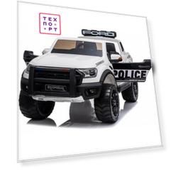 Детский электромобиль Dake Ford Ranger Raptor Police с мигалками - DK-F150RP-WHITE