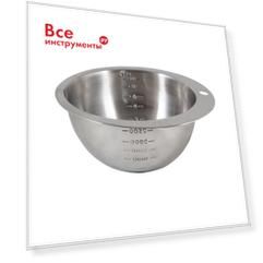 Миска mallony mb-1200 мерная, из нержавеющей стали, зеркальная полировка, 1.2 л, д. 22 см 981046
