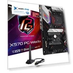 Материнская плата ATX ASRock X570 PG VELOCITA (AM4, AMD X570, 4*DDR4(5000), 8*SATA 6G RAID, 2*M.2, 5*PCIE, 7.1CH, 2.5Glan, WiFi, BT, HDMI, 11*USB 3.2/
