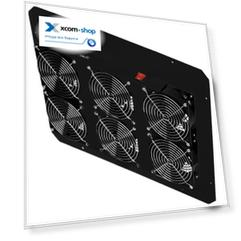 Вентиляторный блок TLK TLK-FAN6-F-BK для напольных шкафов серий TFR, TFL, 6 вентиляторов, нижние решетки пластиковые с фильтром, без шнура питания, че