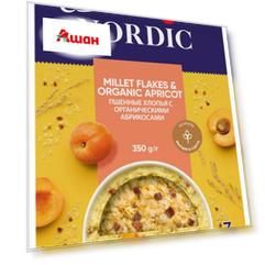 Хлопья пшенные Nordic с органическими абрикосами, 350 г