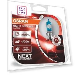 Галогенные лампы Osram HB3 NIGHT BREAKER LASER, 12V, 60W, 2 шт, 9005NL-HCB