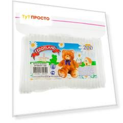 Ватные палочки Teddyland 200шт пакет