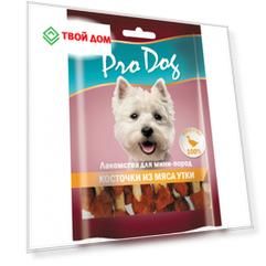 Лакомство для собак PRO DOG Косточки из мяса утки для мини-пород 55 г