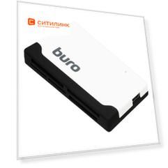 Картридер внешний Buro BU-CR-2102, белый