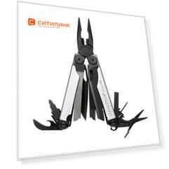 Мультитул LEATHERMAN wave, 17 функций, черный [832458]