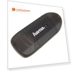Картридер внешний HAMA H-114731, черный [00114731]
