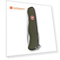 Складной нож Victorinox Outrider, функций: 14, 111мм, зеленый , коробка картонная [0.8513.4r]