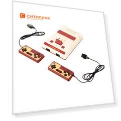 Игровая консоль RETRO GENESIS 300 игр, два проводных джойстика, 8 bit HD, белый/красный
