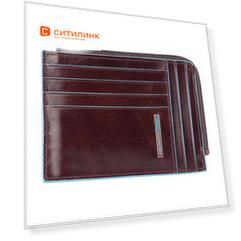 Чехол для кредитных карт Piquadro Blue Square PU1243B2R/MO коричневый натур.кожа