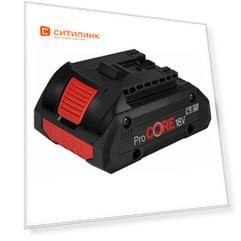 Батарея аккумуляторная Bosch ProCORE18V, 18В, 4.0Ач, Li-Ion [1600a016gb]