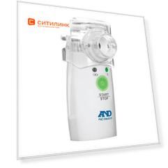 Ингалятор электронно-сетчатый (меш) A&D UN-233AC-M белый [i01508]