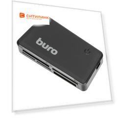 Картридер внешний Buro BU-CR-151, черный