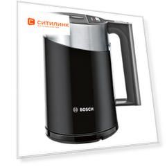 Чайник электрический Bosch TWK861P3RU, 2400Вт, черный
