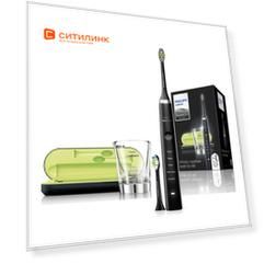 Электрическая зубная щетка PHILIPS Sonicare DiamondClean HX9352/04, цвет: черный