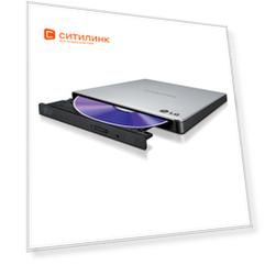 Оптический привод DVD-RW LG GP57ES40, внешний, USB, серебристый, OEM