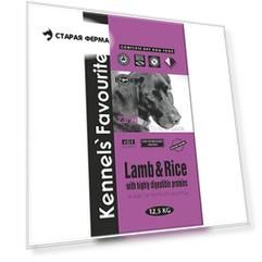 Kennels` Favourite Lamb and Rice корм для взрослых собак предрасположенных к аллергии c ягненком и рисом