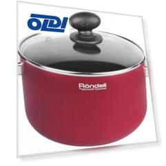 Кастрюля Rondell Geste RDA-113 3.3л 20см стеклянная крышка алюминий красный
