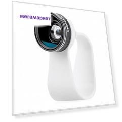 Объектив для смартфона MoMax 2 in 1 Universal ClipOn Lens White