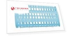 DEWAL BEAUTY Бигуди пластик голубые, d 38x76 мм 10 шт (в комплекте шпильки 80 мм)