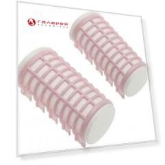 DEWAL BEAUTY Бигуди термо розовые, d 32x68 мм 6 шт