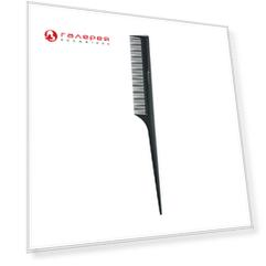 DEWAL PROFESSIONAL Расческа рабочая с пластиковым хвостиком Эконом (черная) 21 см