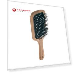 DEWAL PROFESSIONAL Щетка массажная Bamboo лопата деревянная, с плоской ручкой, пластиковый штифт