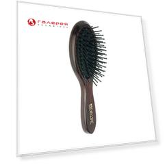 DEWAL PROFESSIONAL Щетка массажная мини деревянная, пластиковый штифт, 7 рядов