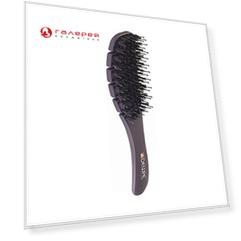 DEWAL PROFESSIONAL Щетка туннельная New Flexi малая, натуральная щетина, пластиковый штифт, антистатик, 9 рядов
