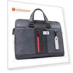 Сумка мужская Piquadro Urban CA3339UB00/GRN серый/черный натур.кожа