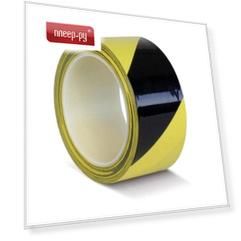 Лента ПВХ ОПП Мельхозе 50mm x 33m Yellow-Black КМLW05033