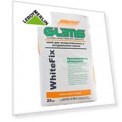 Клей для натурального камня Glims WhiteFix, 25 кг