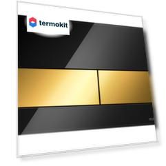 Клавиша смыва TECE TECEsquare стеклянная черная/золото 9240808