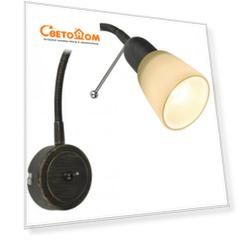 Светильник настенный бра Arte lamp A7009AP-1BR LETTURA