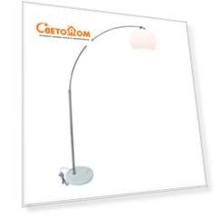 Торшер изогнутый Arte lamp A5822PN-1SS GOLIATH