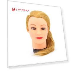 DEWAL PROFESSIONAL Голова учебная блондинка, натуральные волосы 45-50 см