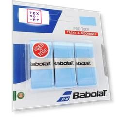 Овергрип Babolat Pro Tour X3, арт. 653037-113, упак. по 3 шт, 0.6 мм, 115 см, голубой