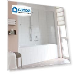 Шторка на ванну Vegas Glass ZV 0170 07 01 профиль матовый хром, стекло прозрачное