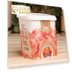 Соль гималайская розовая колотая розовая для бани и сауны "Banika", ведро 1,5 кг