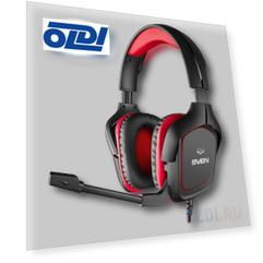 Игровая гарнитура проводная Sven AP-G333MV черный красный