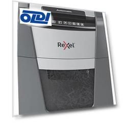 Шредер Rexel Optimum AutoFeed 90X черный с автоподачей (секр.P-4)/фрагменты/90лист./34лтр./скрепки/скобы/пл.карты