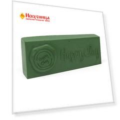 SP004 Сургуч в плитке зеленый, 200гр. HappyClay