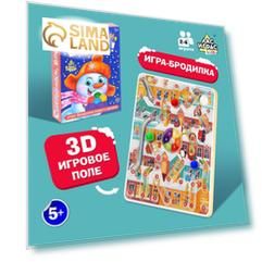 Настольная игра-бродилка «Снеговики, вперёд!», 2-4 игрока, 4+