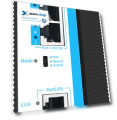 Коммутатор неуправляемый GIGALINK GL-SW-G005-05PSG-I(PD) индустриальный на DIN рейку, 4 PoE (802.3af/at)-1Гбит/с, 1 x SFP/1000BaseX, 1 x 1000BaseT (PD